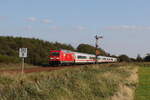 245 024 mit einem  IC  auf dem Weg nach Sylt.