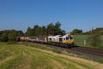 247 026 war mit einem gemischten Gterzug am 29. Mai 2023 bei Escheldorf in Richtung Marktredwitz unterwegs.