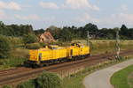 293 009 & 293 008 von der  Bahnbau Gruppe  am 31. August 2019 bei Langwedel auf ihrem Weg zum nchsten Einsatz.