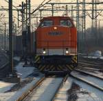 073. Hier nochmal eine etwas klarere Aufnahme der 201 878-6 oder Locon 209 in HH-Harburg. 4.12.10