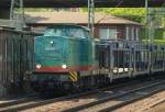 204 237-2(202 237-4)der WSET rollt hier mit dem samstglichen leeren Autotransportzug durch Harburg in den Abstellbereich. 7.5.11