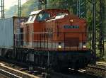 203 141-7/Locon 215 dieselte mit nem Paketzug durch Harburg. 15.10.11