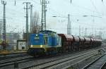 MWB V 1201 202 753-0(ex DR 202 753)dieselte mit einem kurzen Gterzug durch Bremen. 03.12.11