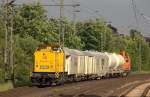 203 308-2 der DB mit dem Bayer Spritzzug und am Ende der ex DSB MK 604/9286 0322 123-9 DK-RSEJ als Bauz 91480 hier bei der Durchfahrt in Schleswig. Danke noch an Peter fr die Meldung! 10.06.2012