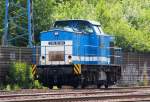 V 100-SP-008/203 128-4(ex DR 202 529)dieselt einsam durch HH-Harburg. 09.06.12