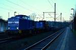 Wenig Licht herrschte heute morgen in Schleswig dazu kam noch das die Kamera etwas verkehrt eingestellt war...so hat die sowieso schon blaue PRESS 204 010-6/204 211-8 mit ihren blauen Wagen als DGS 95694(Flensburg-Bremen RbfBvm)ein blaues Bild bekommen. Schleswig 02.02.2013