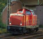 212 310-7 der DB Fahrwegdienste brachte einen Bauzug irgendwo hin und kam Solo zurck. Harburg 30.9.11