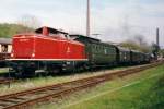 Scanbild von 212 007 in Bochum-Dahlhausen am 16 April 1999.