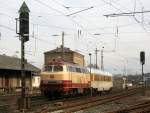 217 001-7 mit Messwagen, Bhf Ochsenfurt, 26.01.2008