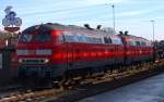 218 345-7 und 380-3 kamen ebenfalls mit einem Sylt Shuttle nach Westerland gefahren. 29.1.11