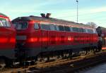 218 380-3 als zweite Lok am Sylt Shuttle. Westerland 29.1.11