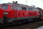 218 379-6 als zweite Lok vor einem Sylt Shuttle der kurz vorher in Westerland auf Sylt hielt. 29.1.11