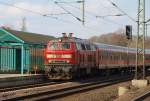 Der neue SH Express nach Hamburg wurde heute von 218 453-9 des Bw Kiel gezogen. 16.3.11