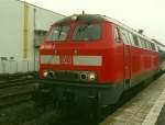 218 908-2, Bremerhaven Hbf, April 2001. Scan