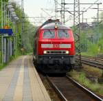 218 413-3 bei der Einfahrt in Schleswig. 11.05.12