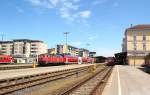 218 436 und 650 321 beim Nachmittagstreffen im Bhf von Friedrichshafen Stadt. 02.06.2012 
