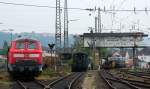 218 137-8 soll bis zum Dieselfest in Orange-Grau erstrahlen, EBM Koblenz-Ltzel, 03.06.12