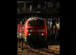Schattenspiele mit 218 339-0 im Hamburger Hbf, 30.06.12