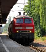 218 371 und 397 mit IC 2074 aus Dresden, Bhf Elmshorn, 07.07.12