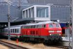 218 321-8 mit IC 2220, Lbeck Hbf, 13.07.2012