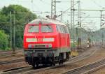 218 836-5(ex DB 218 388) dieselt hier mit hohem Tempo durch Harburg. 07.07.2012