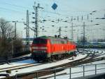 218 314 und 321 rollen in die Abstellung am Hamburger Hauptbahnhof. 23.03.2013