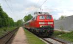 218 339-0 (HBS 15.3.13) fuhr am 9.5.13 mit der RB nach Dannenberg Ost aus dem Bf. Lneburg Westseite ab.