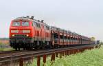 218 364-8 und 344-0 mit SyltShuttle aufgenommen bei Klanxbll. 01.06.2013