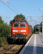 218 366-2 und 315-0 als LZF 77675 aufgenommen in Rendsburg. 04.08.2013