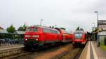Mit dem RE nach Lbeck Hbf. erreichte 218 453-9 am 27.6.13 den Bf. Preetz.