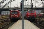 DB 6112 168-0 und 1218 464-6, Kiel Hbf, 31.12.2011(148)