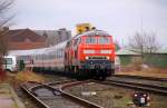 DB 1218 307-7 und 376-2 mit nem IC nach Westerland....Husum-Nord 08.02.2014