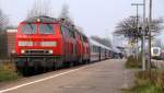 DB 1218 386-1 und 372-1 mit IC 2311 nach Stuttgart, Husum, 02.04.2014