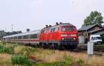 DB 1218 359-8 und 372-1 mit IC Richtung Hamburg, Husum-Nord 01.08.2014