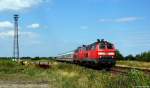 218 380-4 & 315-0 dieselten am 2.8.14 mit dem IC 2171 nach Stuttgart Hbf. durch Langenhorn.