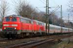 DB 1 218 380-4 und 389-5 mit dem IC Umleiter 2374 aus Karlsruhe beim Halt in Schleswig. 14.03.2015(888)