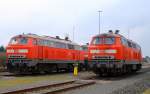 1218 314-3 rechts und 1218 345-7(REV/HB X/03.02.09,Verl./ANB/14.01.16)links in Niebüll. 15.03.15(896)