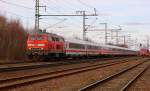 DB 1218 340-8 mit IC 2311 in Jübek 22.03.2015(929)