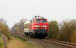 DB 1 218 836-5 mit RAILLab I am Bü 142 Süderende. 14.40.15(993)