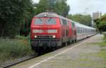 Marschbahn Gastlok 30: DB 218 831-6 ex 218 394-5, REV/HB X/10.02.14, Niebüll 23.09.2018