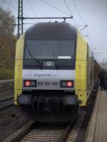 223 001-9/ER 20-001 mit der NOB nach Kiel hier aufgrnommen in Schleswig. 01.11.10