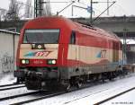 420 14 (92 80 1223 034-0 D-EVB) rollt am 16.12.10 durch den Harburger Bahnhof.