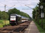 ER 20-014 fhrt am 26.6.10 mit der NOB nach Westerland (Sylt) durch den Bhf. Prisdorf gen Norden.