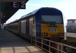 Und nochmal vom Bahnsteig aus fotografiert, die 223 054-8 mit der NOB aus Hamburg. Sylt/W'land 29.1.11
