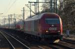OHE 270082/223 103-2 dieselte frhlich durch HH-Harburg. 26.2.11