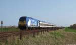 DE2000-03  R.SH  der NOB fhrt am 23.4.11 mit der NOB 81714 nach Westerland (Sylt) bei Klanxbll am Fuzzi vorbei.