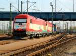 223 033,034 die MWB V 2102 und EVB 223 032 abgestellt in HH-Waltershof, 28.04.12.