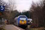 NOB 1223 055-5/DE 2000-03 verlässt hier Hsusm Richtung Hamburg. 08.02.2014
