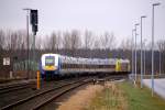 Passt genau....1223 012 mit der NOB nach Westerland, Husum-Nord 08.02.2014