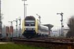 Siemens/NOB 1223 001-9 verlässt hier Niebüll Richtung Westerland. 02.04.2014